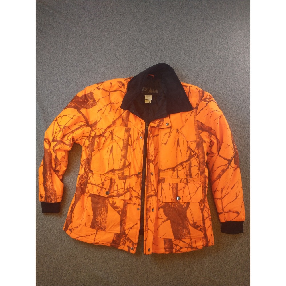 WFS Element Gear Mens Blaze Orange Camo Hunting Jacket Field Coat WK406-91 Med